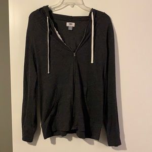 Large Grey Old Navy Lightweight Zip Up